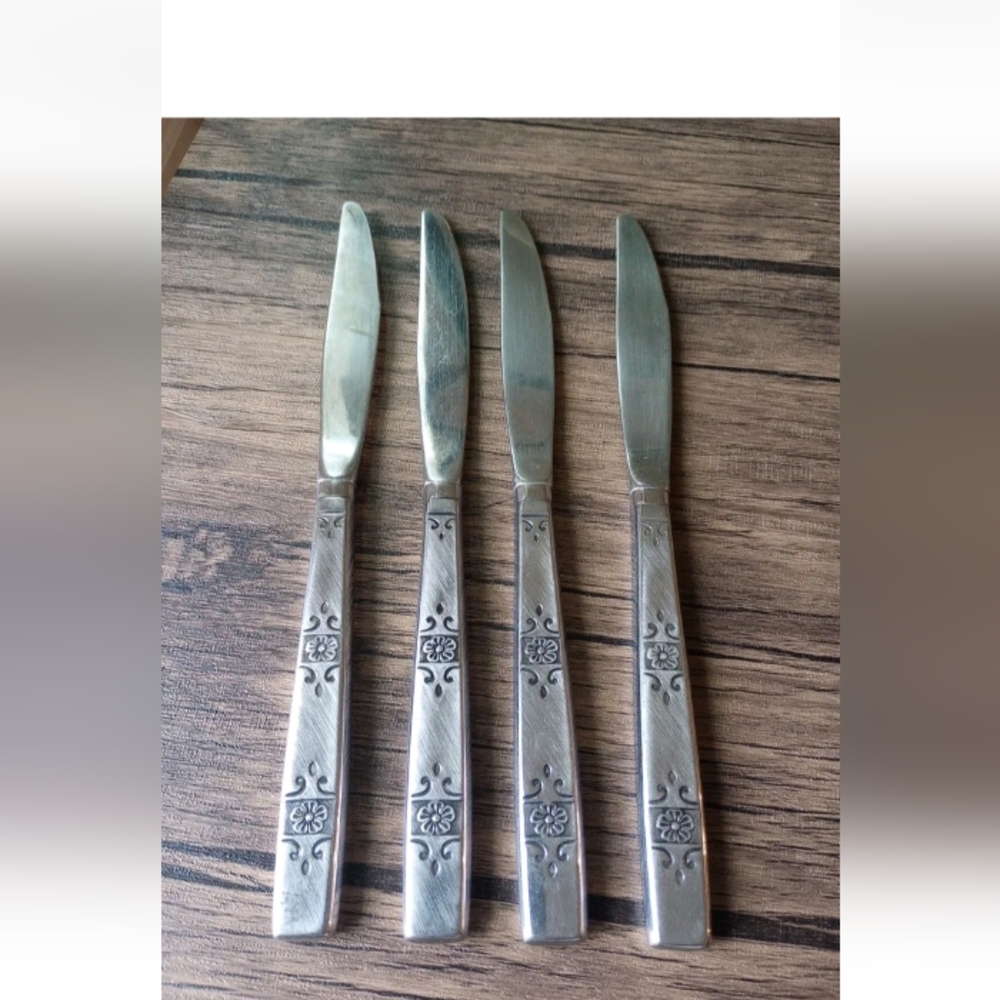 Oneida Profile Orlando Stainless Steel Flatware Knives 9-1/4" Cutlery Set of 4